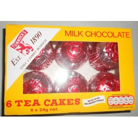 Tunnock's UK VERSION- Tunnock's Milk Chocolate Tea Cakes 6 x 24g (0.84 Oz) - 1 Pack