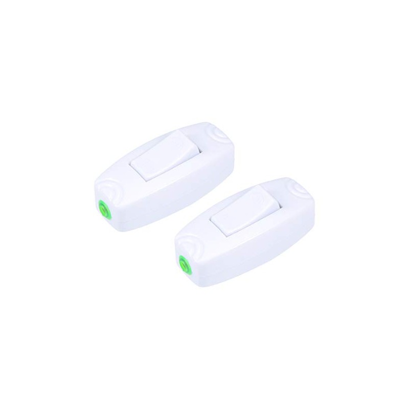 sourcing map Inline Cord Switch AC250V 16A On-Off DPST Control