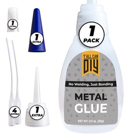 Y'allCanDiy Super Glue for Metal 4 Pk x .7 Oz. (20g)– High-Strength Formula, Instant Bond for Stainless Steel, Aluminum, Jewelry, Glass & Crafts, Waterproof, Precision Tip for Easy Control