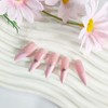 Shimmerz 24 Pieces Long Stiletto Sticker Nails French Tip Pink