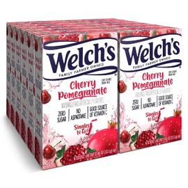 Welch's Singles To Go Water Drink Mix - Cherry Pomegranate Powder Stick Packets (12 Boxes with 6 Packets Each - 72 Total Servings)