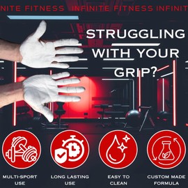 Infinite Fitness Pro Liquid Chalk 250ml Maximum Grip Sweat-Free Hands for Weightlifting, Powerlifting, Rock Climbing, Gymnastics, Calisthenics, Yoga, No Mess Gym Quick Drying Liquid Climing Chalk
