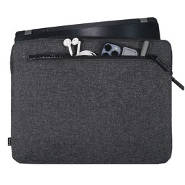 Eono Minimalism Laptop Sleeve with 2 Compartments Padded Notebook Tablet Carrying Case for 13" 15.6" Laptops, black, Bag