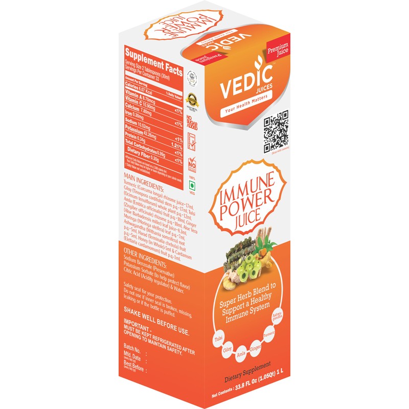 Vedic Immune Power Juice 1L Powerful Multi-Herb Blend for Immunity