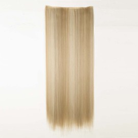 S-noilite 24"/26" Straight Curly 3/4 Full Head One Piece 5clips Clip in Hair Extensions Long Poplar Style 22colors(26"-straight,Ash Blonde & Bleach Blonde)