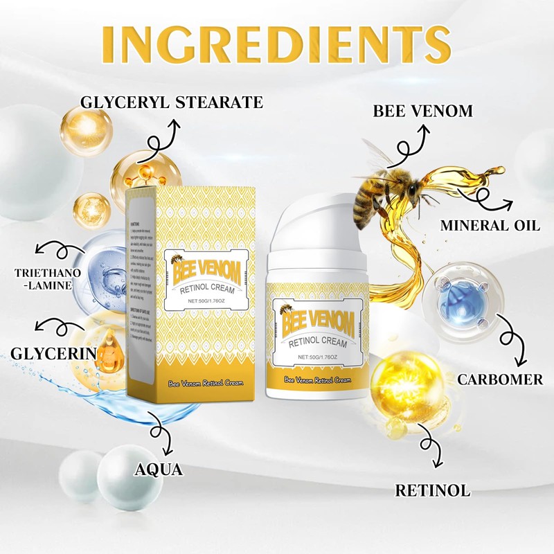 2PCS Bee Venom Retinol Cream, 2025 New Bee Venom Retinol