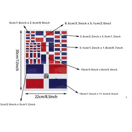 CANTENDO 3Pack Dominican Flag Decal - Dominicans Flags Reflective Vinyl Car Stickers - for Car Window Bumper Waterproof Sticker (12 x 8.5 Inch)