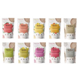 Waka — Green & Black Instant Tea Sample Bundle — No Sugar Added & Unsweetened — 100% Tea Leaves — 10 X 0.45 oz Sample Packs For Hot or Iced Tea