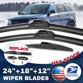 East Forest OEM QUALITY Windshield Wiper Blade Kit For Dodge Journey 09-23 of 24"/18"/12"