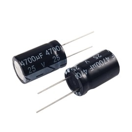 12 Stück Kondensator 4700uF 25V Elkos Kondensatoren 4700μF 25Volt Aluminium Elektrolytkondensator 16x25MM Electrolytic Capacitors 4700 uF MFD 105°C