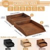 Beeveer 3 Pcs Wooden Letter Tray Wood Letter-Size Desk Organizer