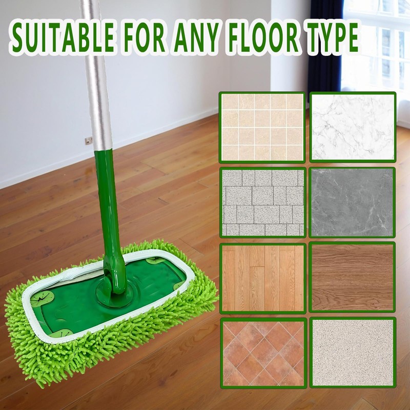 Reusable Microfiber Mop Pads for Swiffer Sweeper - Wet &