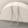Long Vertical Bar Drop Dangle Earrings Silver Filled Earrings Minimal