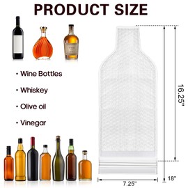 Yesland 6 Pack Reusable Wine Protector Travel Bag, Plastic Wine Bags Sleeve for Travel Leak-Proof Sturdy Triple Protection Wine Shipping Bag for Airplane Car Cruise - 16.25 x 7.5 Inch