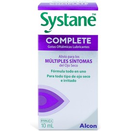 Systane Complete Gotas Oculares para Ojo Seco, Lubricación de Todas las Capas de la Lágrima, Protección Avanzada y Alivio Prolongado, 10 ml