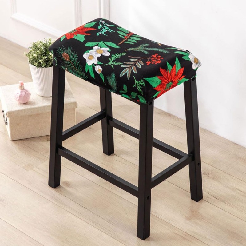 Bifaunvogel Bar Stool Cover Rectangle Set of 4 Printed Stretch
