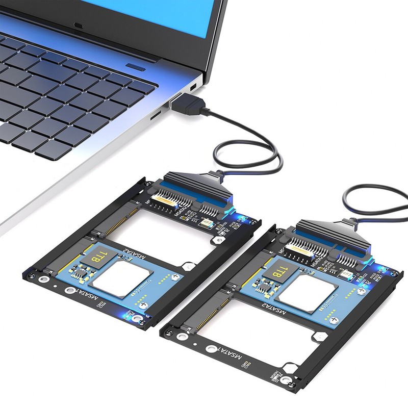 Dual Msata SSD to 2.5inch SATA III Adapter 6Gbps Supports