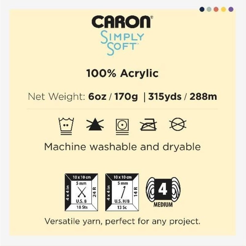 Caron Simply Soft Party Yarn-85g- Fuchsia Sparkle,Multi-Colour,17.78 x 8.89 x