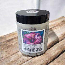 All Natural Moisture Scrub Hand and Body 8oz jar/100% Natural and Handmade/Naturally Healthy Skincare/Exfoliating Hydrating Body Care/Wholesome Ingredients/Moisture Hydration/Soft Supple Skin/Gentle Nourishing Exfoliation/Selfcare/Beauty/Gommage hydratan