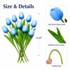Artificial Tulips for Floral Arrangements, Soft PU Fake Flowers with