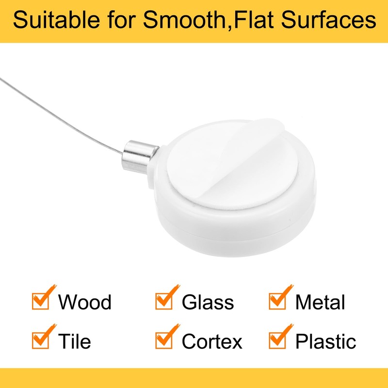 sourcing map 1.8 ft Retractable Cable Lock with Latch Remote