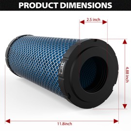 1PZ JE2-NV3 7082115 7081937 Air filters For Polaris General 1000 4 XP4, RZR 900 4 S Trail, RZR S 1000 Trail and Ace 900 (Pack of 2)