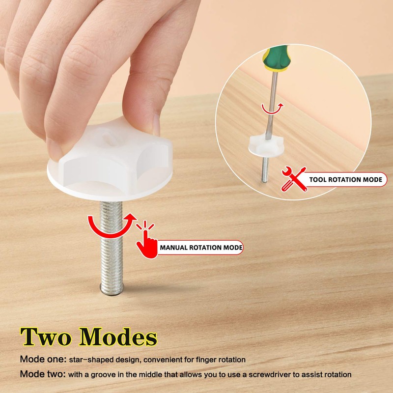 drado 4 Pack Headboard Fixings, M8 Headboard Bolts for Bed,
