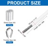 sourcing map 66FT Stainless Steel Cable Railing Kit, 1/8" Vinyl
