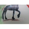 H425 Hand-made Christmas Ornament horse - fresian high stepping walk