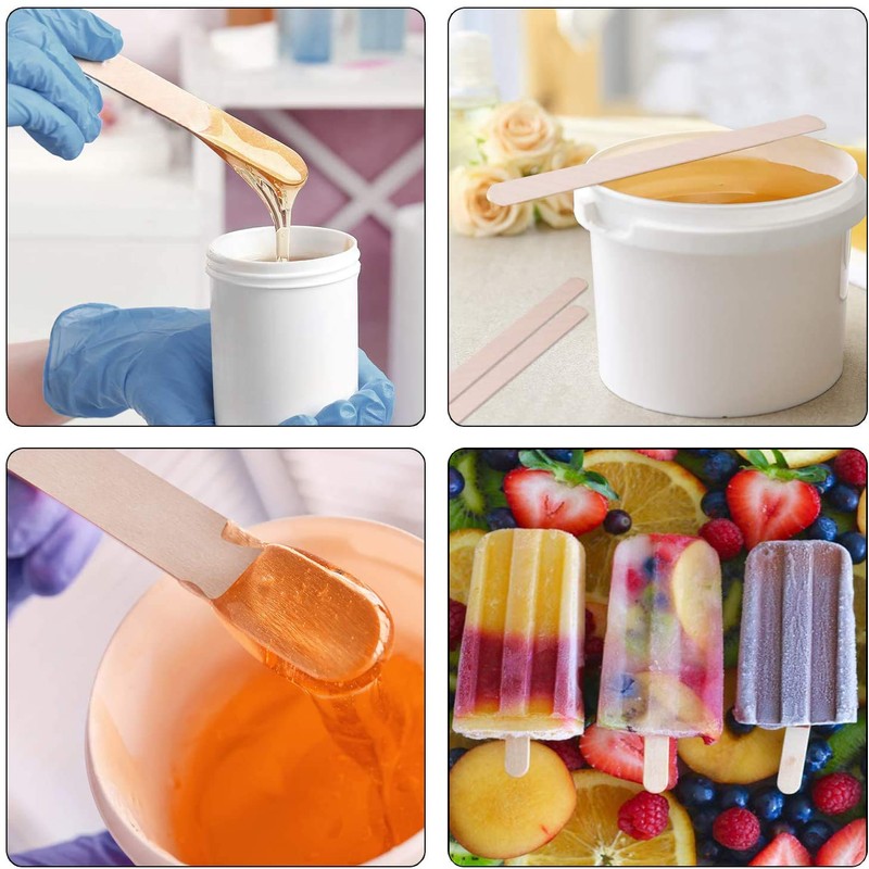 Xujia Small All Natural Wax Applicator Sticks 4 Inch (Pack