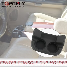 TQPONLY Center Console Cup Holder,Fitment 2000-2005 Ford Excursion/1999-2007 Ford F250 F350 F450 F550 Super Duty Replaces 2C3Z-3613562-AAA