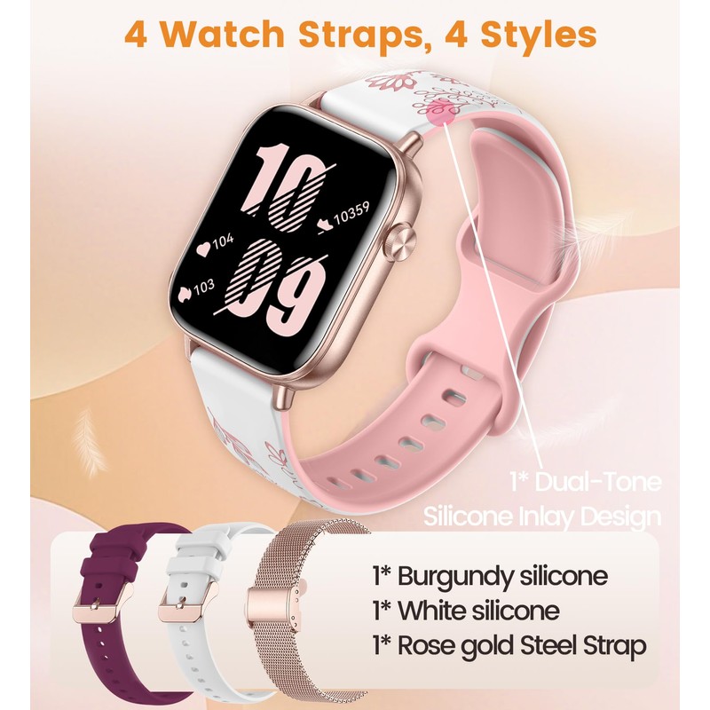 Betatree Smart Watch for Women (Answer/Make Calls),1.83" Touch Screen Fitness