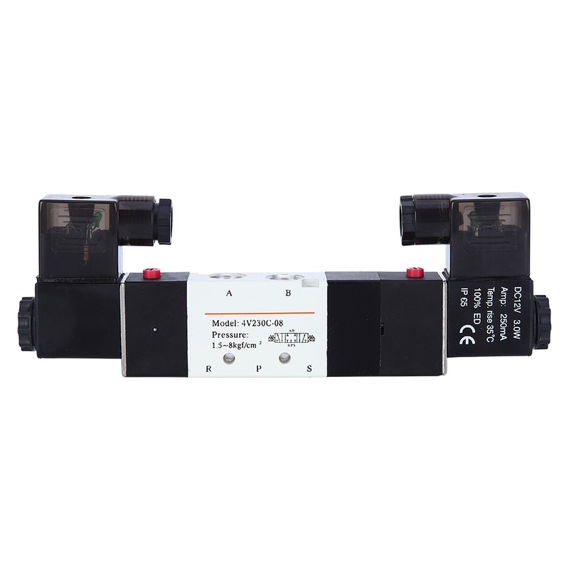 DC 12V BSP 1/4 Normally Closed 3 Position 5 Way