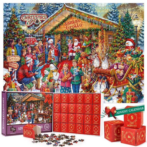 Advent Calendar 2024 Christmas Puzzles, 24 Days Jigsaw Puzzle Countdown