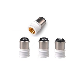 ShuoHui Pack of 4 B15/BA15D to E14 Adaptor Lamp Holder Bulbs Converter Holder