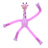 4Pcs Giraffe Tube Toy Telescopic Suction Cup Tube Giraffe Toy