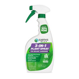 Earth's Ally 3-in-1 Insecticide, Miticide, Fungicide for Plants - Copper Fungicide Spray Alternative - Insect Repellent & Pest Control for Indoor Outdoor Organic Gardening - 32 Oz RTU