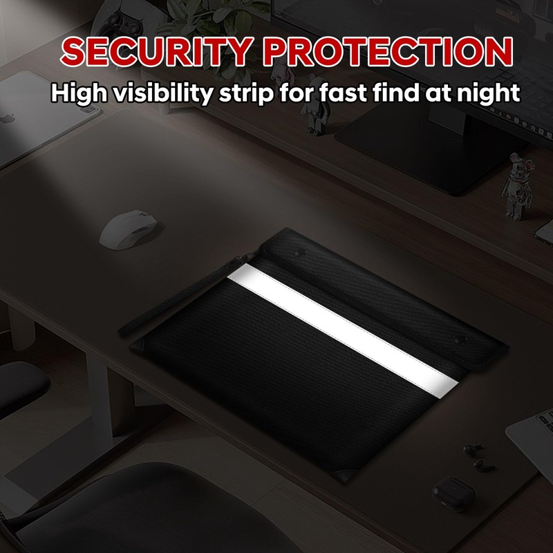 Upgraded Fireproof & Water Resistant Document Bag,(28x19cm) Fireproof Bag for
