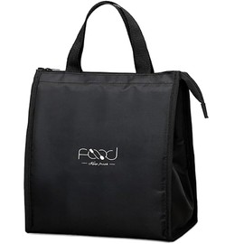 LeTradeJP Cold Insulated Lunch Box Bag, Large Capacity, Insulated Lunch Bag, Cooler Lunch Tote, Insulated, Insulated, Interior, Water Resistant Fabric, Durable, For Work, Kids, Unisex, Stylish (Black