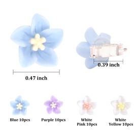 Flower Hair Clips For Grils Women, 40Pcs Mini Flower Claw Clips, Styling Hair Accessories for Wedding, Party, Daily.