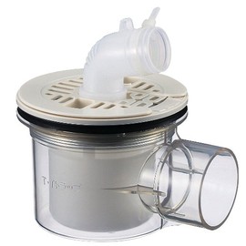 SANEI H5555-50 Washing Machine Drain Trap for Both VP and VU Pipes, Transparent