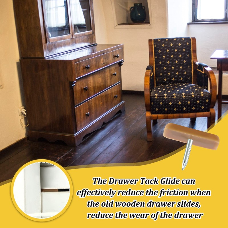 Tack-in Drawer Glides Tack Glide for Repairing Dressers, Making All