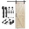 SMARTSTANDARD 32in x 84in Sliding Barn Door with 6ft Barn