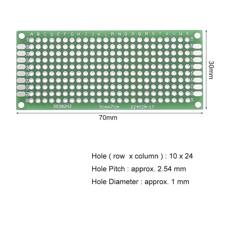10 x PCB Board 3 x 7 cm Electronic Training