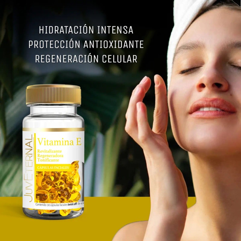 Juveternal Cápsulas Faciales Vitamina E Paquete 3 Pzas 90c/u