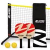 Zume Games Portable Badminton Set with Net, 4 Rackets, Shuttlecocks