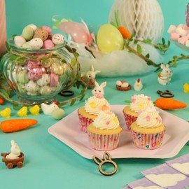 PME Easter Mini Foil-Lined Cupcake Cases - Flowers, Set of 60