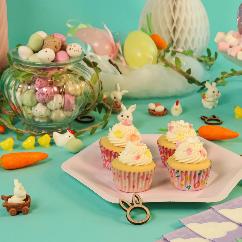 PME Easter Mini Foil-Lined Cupcake Cases - Flowers, Set of