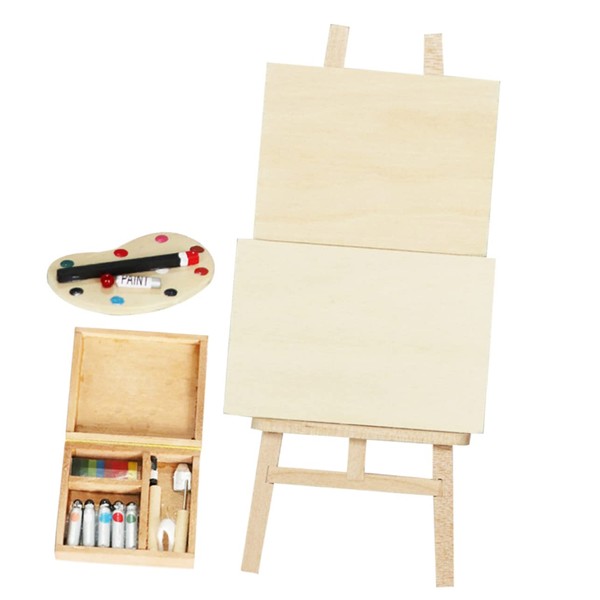 TOYANDONA 1 Set Dollhouse Painter Canvas Easel Stand Small Easel