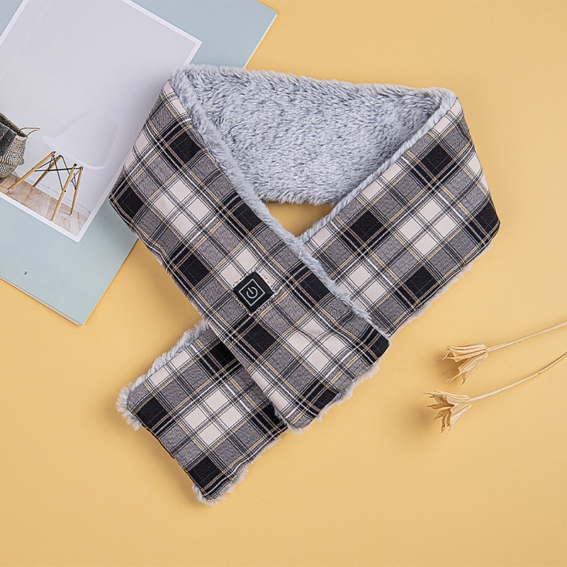 Intelligent USB Charging Heating Scarf Three Grade Temperature Adjustment Plush